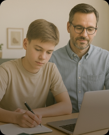 Ребёнок учится сам, родители не переживают